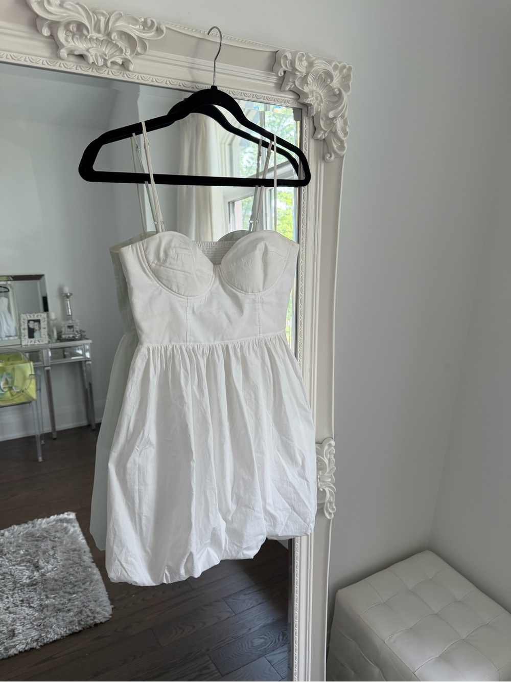 Zara White Bustier Strap Mini Dress